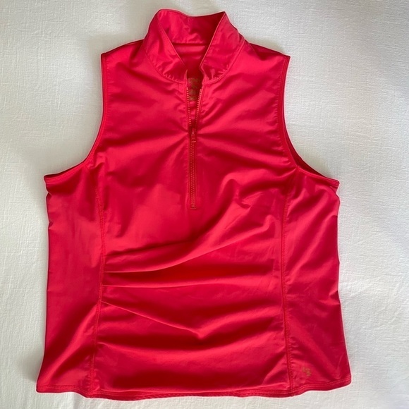 Line in the Sand Swim Tank Top Rashguard in Coral Pink, XXL - Picture 10 of 11